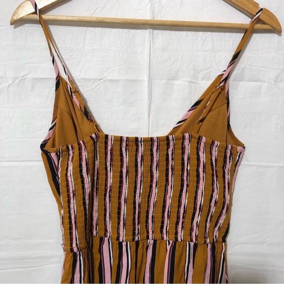 Xhileration Striped Wrap Tank Dress Women’s Size Medium Boho Lightweight Smocked - Picture 11 of 11